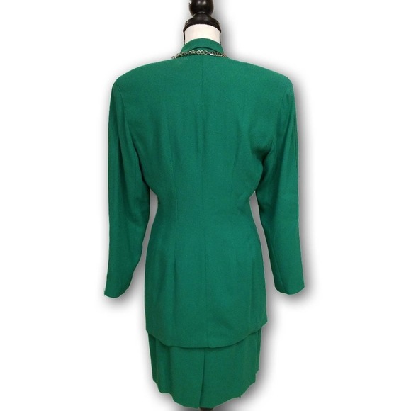 Casual Corner Vintage 70s Skirt Suit Green Size 10 - Picture 5 of 16
